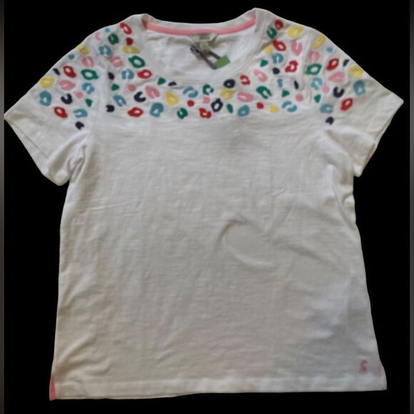 NWT Jonles Carley embroidered Leopard  shirt Size 10 - Picture 2 of 6